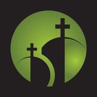 kyrkans logotyp design inspiration vektor lager