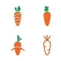 Karotten-Symbol-Logo-Set-Design-Vorlage vektor
