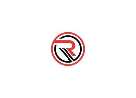 r logo design vektor ikon mall med vit bakgrund
