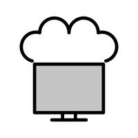 Ansluten till Cloud Icon Design vektor