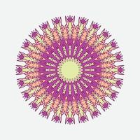 illustration av etnisk mandala vektorkonst - mönster, med handritad blommig doodle form prydnad i ljusa färger. passar för omslag, tyg och keramiska motiv, tryck på kläder. vektor