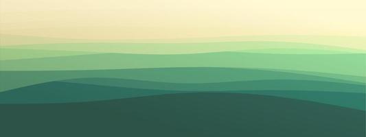 abstrakta vågiga linjer geometriska trendiga gradient bakgrund naturlig mörkgrön kombinerad färg. modern mall för affisch visitkort målsida webbplats. vektor illustration eps 10