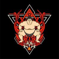 japanische Sumo-Illustration vektor