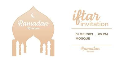 Ramadan Kareem bricht den schnellen Einladungsvektor vektor