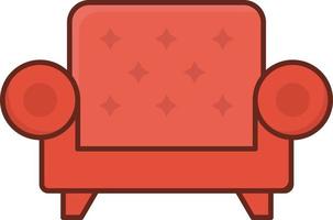 Couch-Vektor-Illustration auf einem transparenten Hintergrund. Symbole in Premiumqualität. Vektorlinie flaches Farbsymbol für Konzept und Grafikdesign. vektor