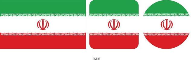 Iran flagga, vektorillustration vektor