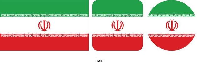 iranische flagge, vektorillustration vektor