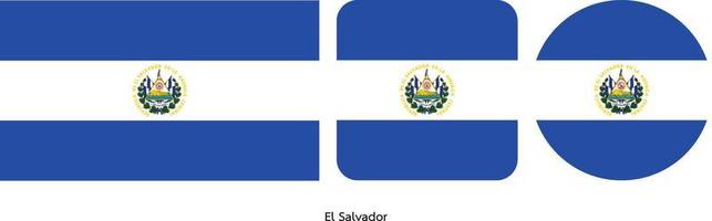 el Salvador flagga, vektorillustration vektor