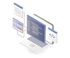 Programmiersprache für Weblayouts vektor