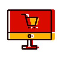 Online-Shopping-Icon-Design vektor