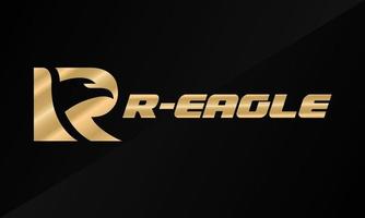 r eagle logotyp design vektor