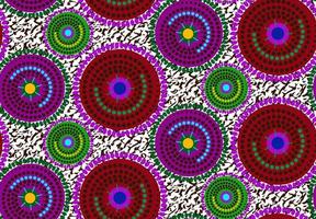 Afrikanischer Wachsdruckstoff nahtlose, ethnische handgefertigte Ornamente für Ihr Design, Afro-ethnische Blumen und geometrische Elemente mit Stammesmotiven. Vektortextur, Afrika bunter Textilankara-Modestil vektor