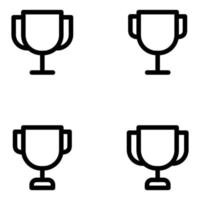 Preisträger schwarzes Icon-Design. Meisterzeichen. Führung glücklich erfolgreich. Siegespreis-Trophäe-Grafikdesign-Symbol. Vektor-Illustration. vektor