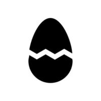 Ei-Symbol-Vektor. einfaches flaches Symbol. perfekte schwarze Piktogrammillustration auf weißem Hintergrund. vektor