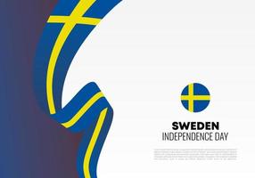 Schweden-Unabhängigkeitstag-Hintergrundbanner für nationale Feier vektor