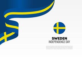 sverige självständighetsdagen bakgrundsbanner för nationellt firande vektor