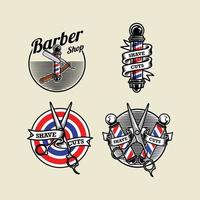 vintage logotyp för barbershop. handgjorda vektorillustration vektor