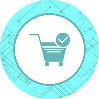 Verifizierte Cart Items Icon Design vektor