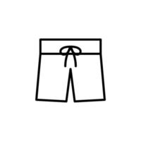 Shorts, Casual, Hosenliniensymbol, Vektor, Illustration, Logo-Vorlage. für viele Zwecke geeignet. vektor