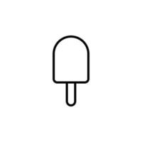 Eis, Dessert, süße Liniensymbol, Vektor, Illustration, Logo-Vorlage. für viele Zwecke geeignet. vektor