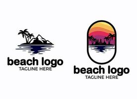 tropisk strand logotyp inspiration vektor