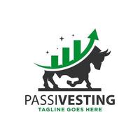 modernes Investment Bull-Logo vektor