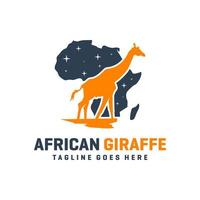 modernes afrikanisches giraffentierlogo vektor