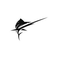 Marlin Fisch Logo Vektor-Design vektor