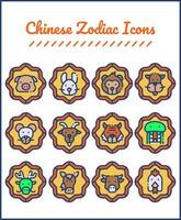 kinesiska zodiaken element vektor