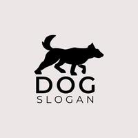hund siluett logotyp vektor