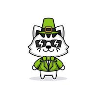 Happy St Patrick Day Katze vektor