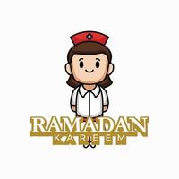 ramadan kareem maskot design vektor