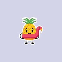 Ananas-Maskottchen-Design vektor