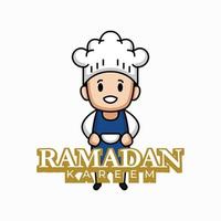 Ramadan Kareem Maskottchen Design vektor