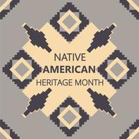 native american heritage month arrangeras i november i usa. vektor