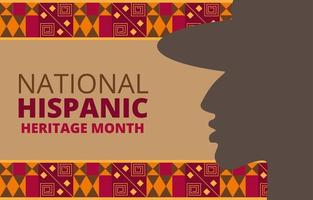 National Hispanic Heritage month firas från 15 september till 15 oktober USA. vektor