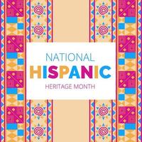 National Hispanic Heritage month firas från 15 september till 15 oktober USA. vektor