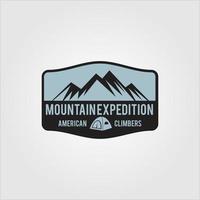 Mountain Outbound-Logo. Expedition und Bergerkundung vektor