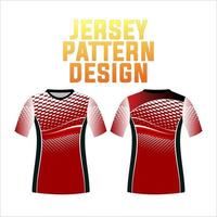tyg textil mönster design för sportskjortor, fotbollströja utskrift mockup för fotbollsklubbar. uniform fram och bak vektor