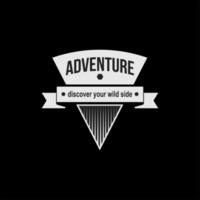 Vektor-Abenteuer-Logo. Überlebenserfahrung in der Natur, in den Bergen und in der Wildnis vektor