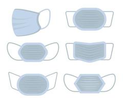 Symbole für medizinische Masken eingestellt vektor