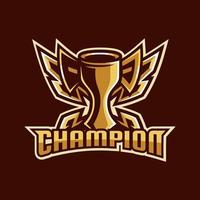 Champion-Emblem-Gewinner-Logo-Design vektor