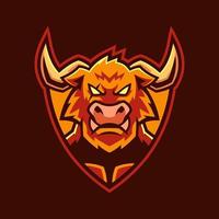 starkes Minotaurus Bull Sport Logo Design vektor