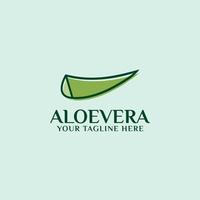 einfaches Aloe-Vera-Logo-Design für pflanzliche Produkte vektor