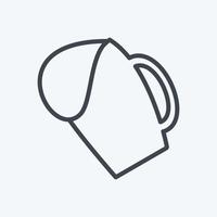 Bier-Toast-Symbol im trendigen Linienstil isoliert auf weichem blauem Hintergrund vektor