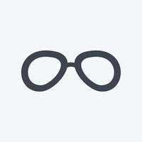 vintage glasögon ikon i trendig glyph stil isolerad på mjuk blå bakgrund vektor