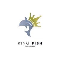 king fish logotyp ikon malldesign för varumärke eller företag och andra vektor