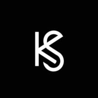 alfabetet bokstaven ks logotyp vektor illustration