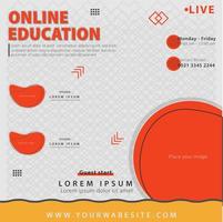 Medien sozialer Online-Bildungsvorlagenbeitrag vektor
