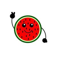 Wassermelonenfrucht-Cartoon-Vektor vektor